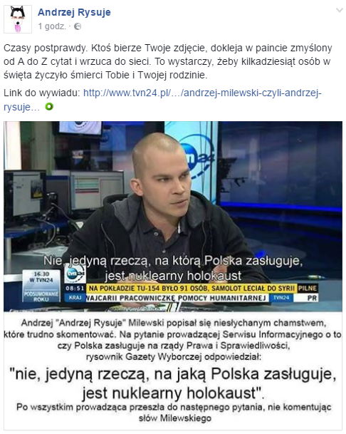 Andrzej rysuje ofiara postprawdy